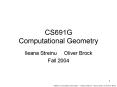 CS691G Computational Geometry PowerPoint PPT Presentation