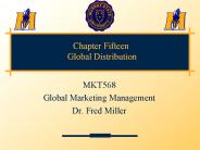 Chapter Fifteen Global Distribution