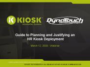 Guide to Planning and Justifying an HR Kiosk Deployment