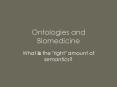 Ontologies and Biomedicine PowerPoint PPT Presentation
