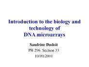 Introduction to the biology and technology of DNA microarrays