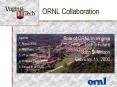 ORNL Collaboration PowerPoint PPT Presentation