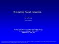 Simulating%20Social%20Networks PowerPoint PPT Presentation