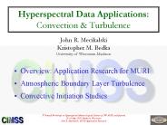 Hyperspectral Data Applications: Convection