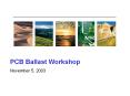PCB Ballast Workshop PowerPoint PPT Presentation