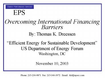 ESCO Operating Model