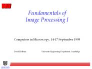 Fundamentals of Image Processing I