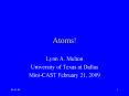 Atoms! PowerPoint PPT Presentation