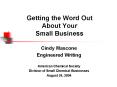 Getting the Word Out About Your Small Business PowerPoint PPT Presentation