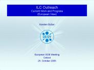 European GDE Meeting