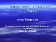 Compositions, Dispositions and Qualia
