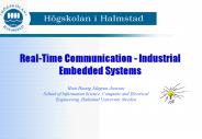 Real-Time Communication - Industrial Embedded Systems