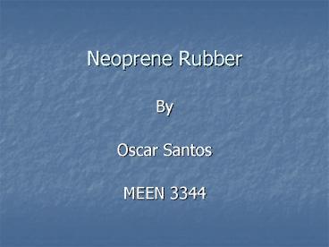 Neoprene Rubber