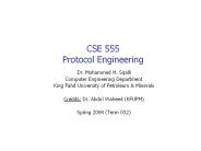 CSE 555 Protocol Engineering