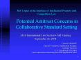 Hot Topics at the Interface of Intellectual Property and Competition Law Potential Antitrust Concern PowerPoint PPT Presentation