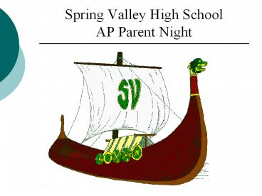 Spring Valley High School AP Parent Night