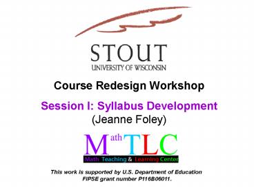 Course Redesign Workshop