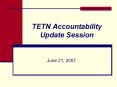 TETN Accountability Update Session PowerPoint PPT Presentation
