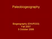 Paleobiogeography
