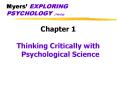 Myers EXPLORING PSYCHOLOGY 7th Ed PowerPoint PPT Presentation