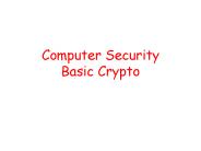 Computer Security Basic Crypto
