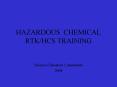 HAZARDOUS CHEMICAL RTKHCS TRAINING PowerPoint PPT Presentation