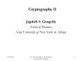 Cryptography II PowerPoint PPT Presentation