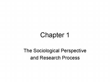 The Sociological Perspective