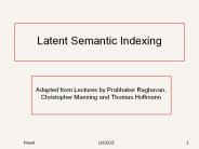 Latent Semantic Indexing