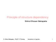 Principle of structure dependency