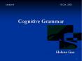 Cognitive Grammar PowerPoint PPT Presentation