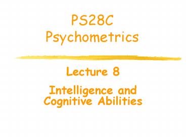 PS28C Psychometrics