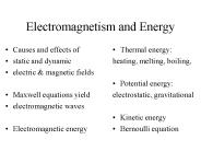 Electromagnetism and Energy