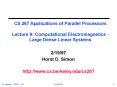CS 267 Applications of Parallel Processors Lecture 9: Computational Electromagnetics - Large Dense Linear Systems PowerPoint PPT Presentation