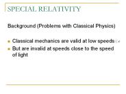SPECIAL RELATIVITY