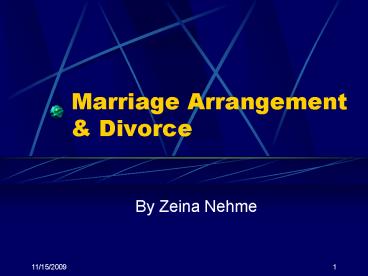 Marriage Arrangement