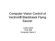 Computer Vision Control of Vectron
