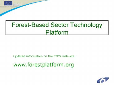 ForestBased Sector Technology Platform