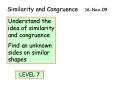 Similarity and Congruence 16Nov09 PowerPoint PPT Presentation