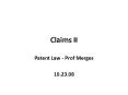 Claims II PowerPoint PPT Presentation