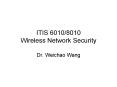 ITIS 60108010 Wireless Network Security PowerPoint PPT Presentation