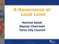 EGovernance at Local Level PowerPoint PPT Presentation