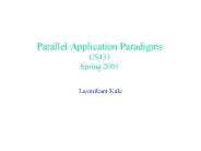 Parallel Application Paradigms CS433 Spring 2001