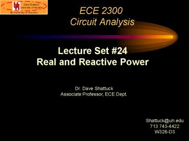 ECE 2300 Circuit Analysis