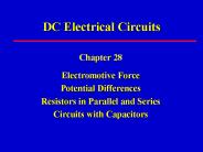 DC Electrical Circuits