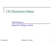 UK Electronics Status