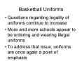 Basketball Uniforms PowerPoint PPT Presentation