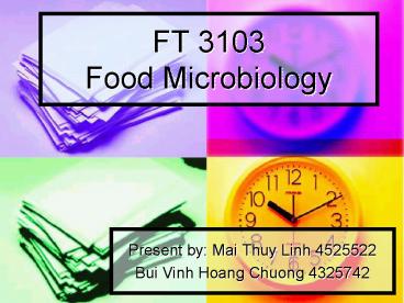 FT 3103 Food Microbiology