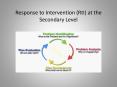 Response to Intervention (RtI) at the Secondary Level PowerPoint PPT Presentation