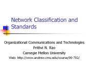 Network Classification and Standards